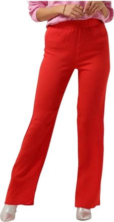 Another Label Katelynn Broek - Dames - Straight fit broeken - Rood - L - Broeken