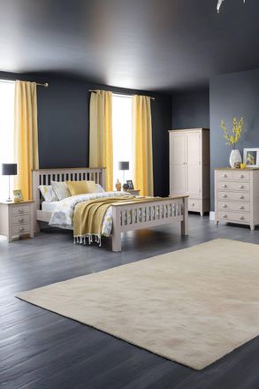Julian Bowen Richmond 6 Drawer Wide Chest in Light Grey