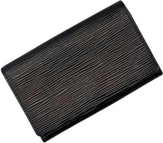 Louis Vuitton Black Noir Epi Leather Wallet (Bi-Fold) (Pre-Owned)