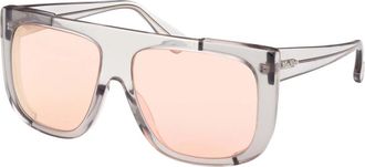 Max Mara Crystal/Roviex Zonnebril Eileen - Dames - Zonnebrillen - Grijs - 60 MM - Accessoires