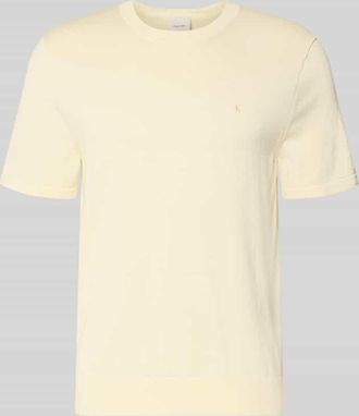 Calvin Klein Regular Fit T-Shirt aus reiner Baumwolle in Hellgelb, Gr&ouml;&szlig;e XXL