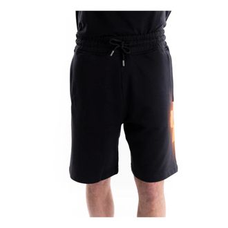 Marcelo Burlon Heren, Korte broeken, Zwart, Maat: S Katoen