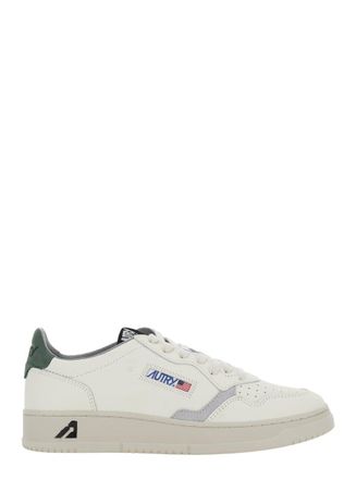 Autry Medalist White Low Top Sneakers With Logo Patch On Tongue And Side And Logo Lettering On The Heel In Leather Man
