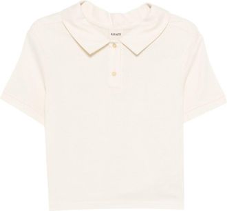 Khaite Jasna Silk Polo Shirt-Donna