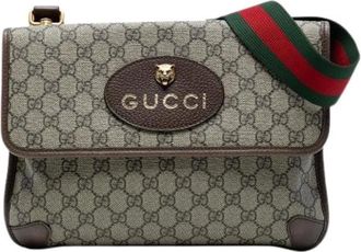 Gucci Pre-owned Cross Body Bags, female, Beige, Size: ONE SIZE Pre-owned Fabric Crossbody Bag
