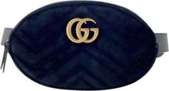 Gucci Pre-owned Belt Bags, female, Black, Size: ONE SIZE Pre-owned Velvet Belt Bag