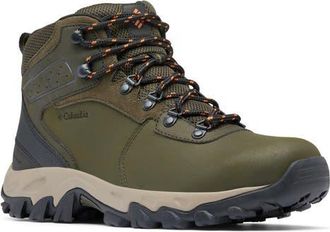 Columbia Newton Ridge Plus II Waterproof Hiking Boot in Deep Olive/Desert Sun at Nordstrom, Size 11.5