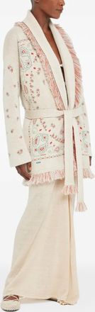 Alanui Vestjas met bandana-jacquard en franje - Beige