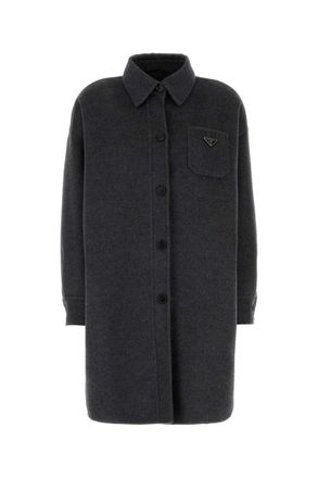 【プラダ・PRADA】Long velour duffle coat Prada Long velour duffle coat | REVERSIBLE