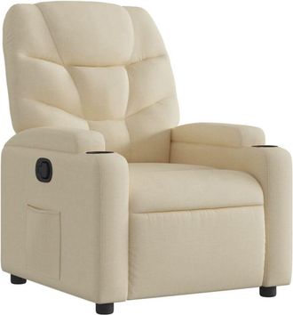 vidaXL vidaXL Poltrona reclinabile in tessuto color crema