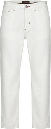 Moorer Dames, Jeans, Wit, Maat: XS Katoen