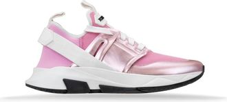 Tom Ford Sneakers met gelamineerd leren bovenwerk - Dames - Sneakers - Roze - 39 1/2 EU - Polyester - Schoenen