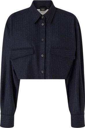 Pinko Taurasi Shirt - Dames - Overhemden - Blauw - M/L - Katoen - Overhemden