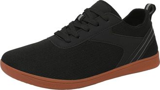 Generic Men Casual Sports Shoes Mesh Breathable Flat Bottom Lightweight Comfortable Walking Footwear for Daily (Black, 5.5)