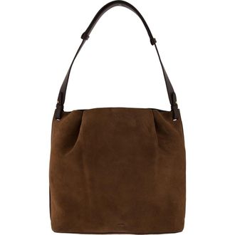 Vince Ava Leather Bucket Bag in Chocolate at Nordstrom