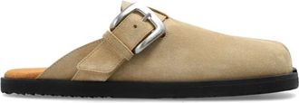Maison Margiela Suede Tabi Cut-Out Slides - female - Maison Margiela - Mules - Beige - 6 UK - Shoes