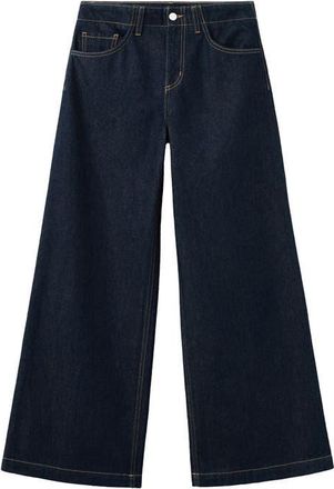 Mango Wide Leg Jeans in Open Blue at Nordstrom, Size 12