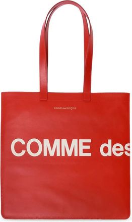 Comme Des Gar&ccedil;ons Huge Logo Tote Bag - unisex - Shoppers - Rood - ONE Size - Katoen - Tassen