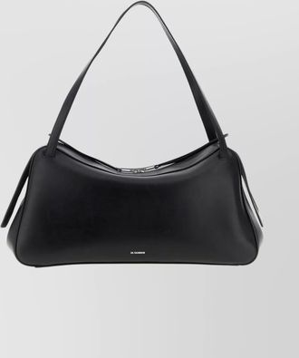 Jil Sander shoulder bag with double handles and smooth finish