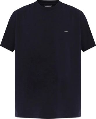 Dsquared2 T-shirt con placca logo - Blu
