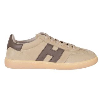 Hogan Sneakers H647 in camoscio con dettagli in pelle - - Shoes - Donna - Beige - 39 EU