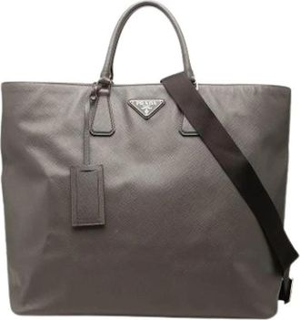 Prada Pre-owned Satchel - Dames - Vintage Shopper - Grijs - ONE Size - Leer - Vintage