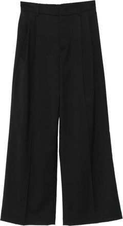 Tela pleated-details trousers - Black