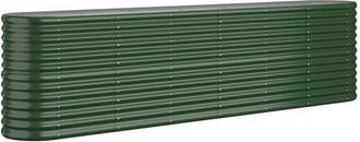 vidaXL Garden Raised Bed Galvanised Steel 260x40x68 cm Green Vidaxl