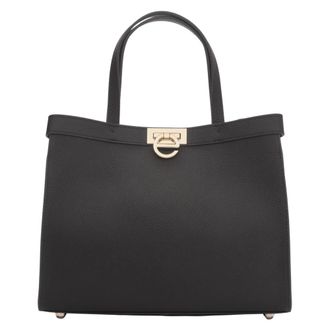 Estro & Luminara Tote Bags, female, Brown, Size: ONE SIZE Leather Tote Bag