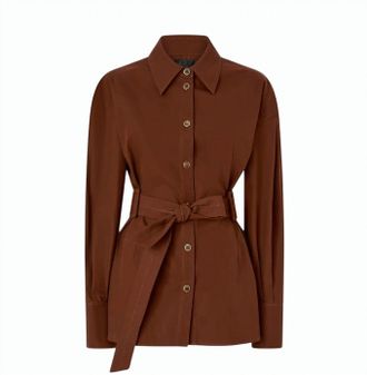 Pinko Cheryl Cotton Twill Belted Jacket
