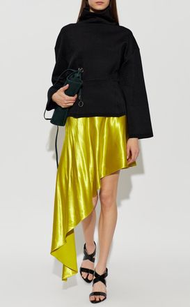 Alaia Asymmetrical Skirt, Womens, Green