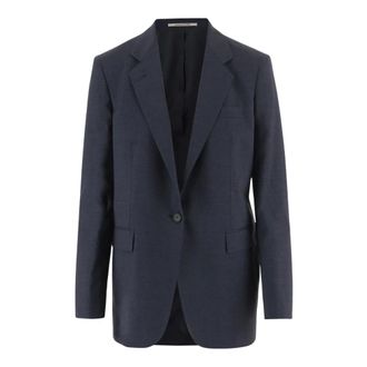 Tagliatore Blazers, female, Blue, Size: L Stretch Wool Jacket