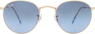 Ray-Ban Round Metal Blue Gradient Round Unisex Sunglasses RB3447 001/3M 50
