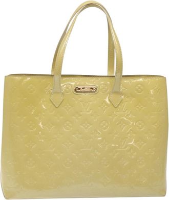 Louis Vuitton Wilshire Handbag Monogram Vernis Yellow Patent_Leather Bag (Pre-Owned)