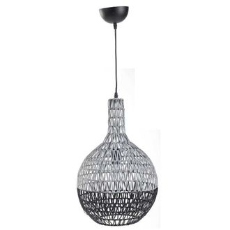 Wanderlust Deco Wanderlust Deco - L&aacute;mpara De Techo De Metal Y Rattan 33x33x53.5/120
