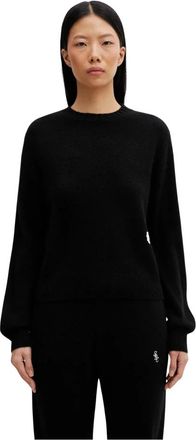 Sporty & Rich SRC Kasjmier Trui - Dames - Cashmere truien - Zwart - S - Kasjmier - Truien & Vesten