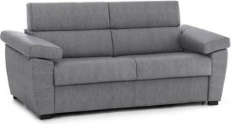 Dmora Dmora - Sof&aacute; Cama 2 Plazas Salorno, Sof&aacute; Convertible Para Sal&oacute;n, Acolchado, Desenfundable, Calidad 100% Made In Italy, 185x95 H100 Cm, Gris Claro
