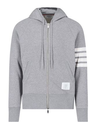 Thom Browne 4-bar zip hoodie