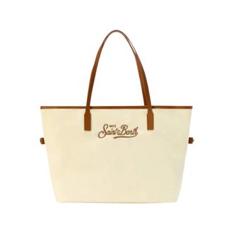 MC2 Saint Barth Tote Bags, female, Beige, Size: ONE SIZE City Bag Nylon
