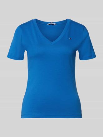 Tommy Hilfiger Slim Fit T-Shirt aus reiner Baumwolle in Royal, Gr&ouml;&szlig;e XL