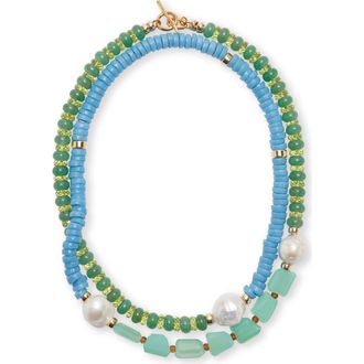 Lizzie Fortunato Cabana Beaded Necklace in Multi at Nordstrom