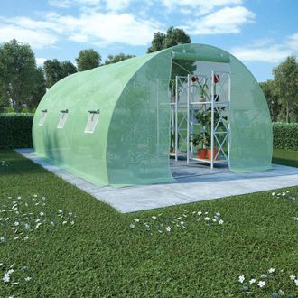 vidaXL Greenhouse145.3 ft&sup2; 177.2x18.1x78.7, 45535