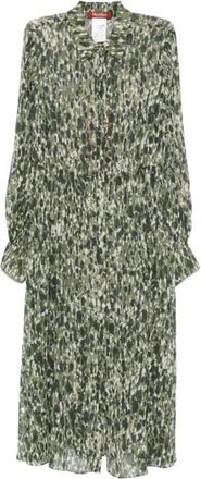 Max Mara Cennare Jurk - Dames - Shirt Kleedjes - Groen - S - Kleedjes