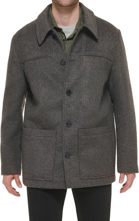 Cole Haan Wool Blend Coat in Grey at Nordstrom, Size Xx-Large