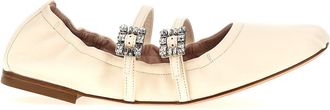 Roger Vivier Strap Buckle Embellished Ballet Flats