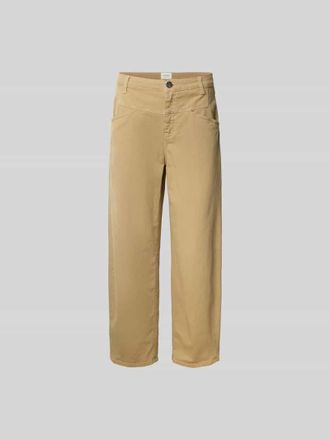 Closed Closed Straight Fit Stoffhose aus Baumwoll-Mix in Sand, Gr&ouml;&szlig;e 26
