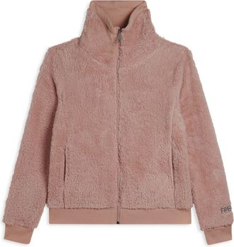 Freddy Felpa in pile sherpa con zip e collo alto