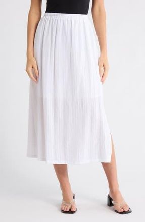 Splendid Cotton Jacquard Midi Skirt in White at Nordstrom Rack, Size X-Large