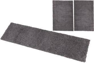 My Home Bettumrandung »Viva« Höhe 45 mm 3 tlg. Bettvorleger, Läufer-Set, Uni-Farben, einfarbig, besonders kuschelig