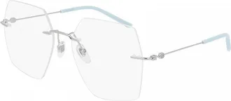 Gucci GG0683O002 Square Rimless Metal Eyeglasses - Silver